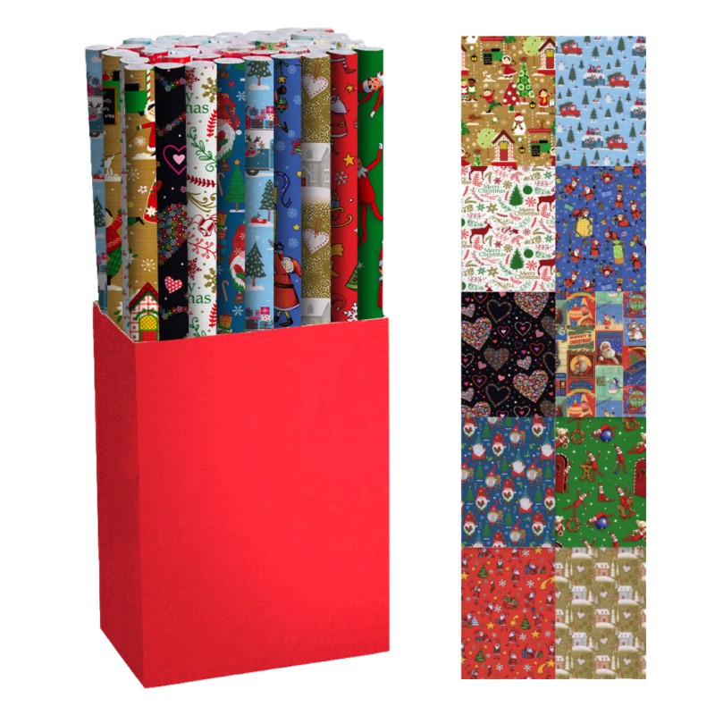 Lot de 5 rouleaux de papier cadeaux