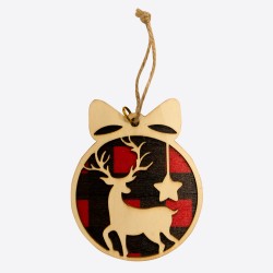 Lot de 6 assortiments de déco de Noël en bois