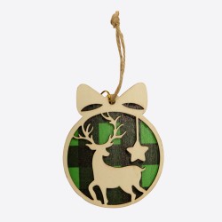 Lot de 6 assortiments de déco de Noël en bois