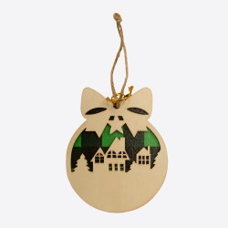 Lot de 6 assortiments de déco de Noël en bois